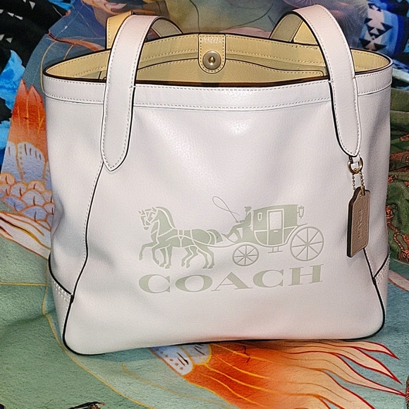 Coach Handbags - Cream/beige Coach tote final markdown